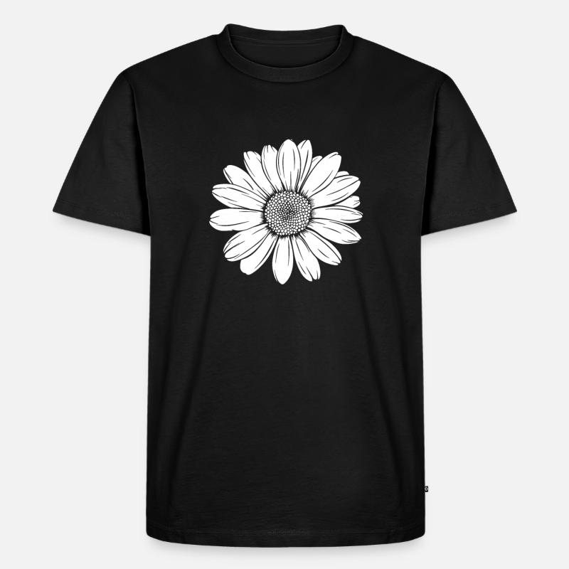 Gänseblume Gänseblümchen - Männer Premium Bio T-Shirt - Schwarz
