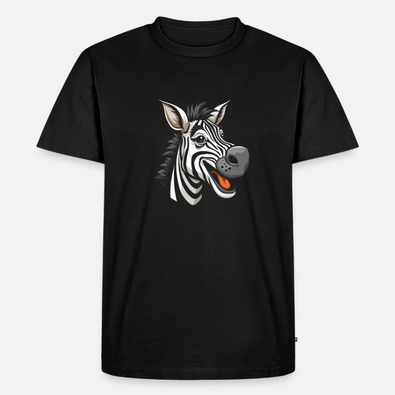 Zebra - Männer Premium Bio T-Shirt - Schwarz