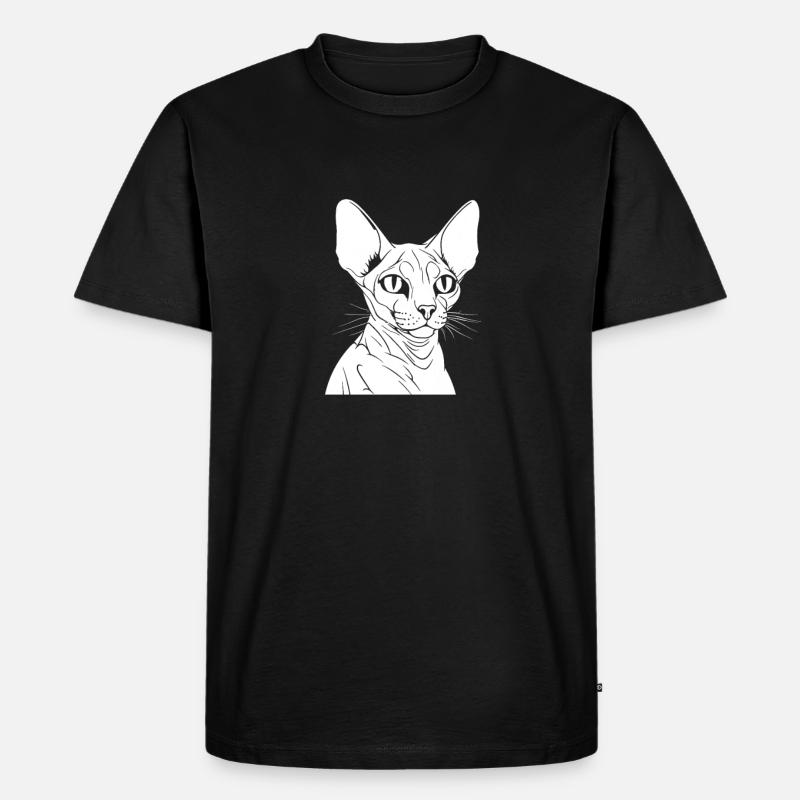 Sphynx Katze - Männer Premium Bio T-Shirt - Schwarz