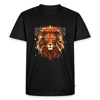 Résumé du Lion - T-shirt Premium bio Homme - noir - Devant - Nico (187cm)