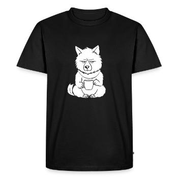 Wolf Coffee - Men's Premium Organic T-Shirt - black - Front - Nico (187cm)