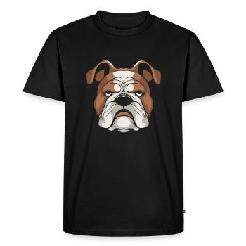 Bulldog - Men's Premium Organic T-Shirt - black - Front - Nico (187cm)