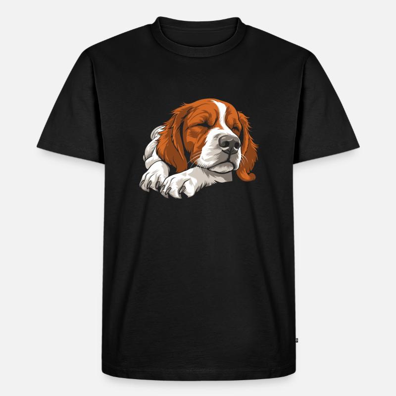 Brittany Spaniel - Männer Premium Bio T-Shirt - Schwarz