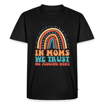 Mom Support Mom - Men's Premium Organic T-Shirt - black - Front - Nico (187cm)