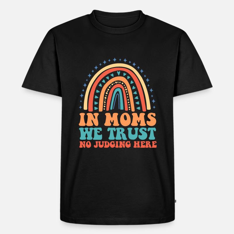 Mama Mutter Unterstützung Der Mutter - Männer Premium Bio T-Shirt - Schwarz