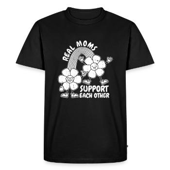Mom Support Mom - Men's Premium Organic T-Shirt - black - Front - Nico (187cm)