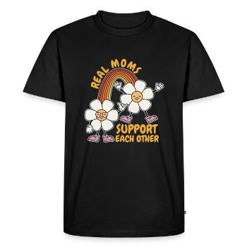 Mom Support Mom - Men's Premium Organic T-Shirt - black - Front - Nico (187cm)