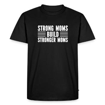 Mom Mom Support - Men's Premium Organic T-Shirt - black - Front - Nico (187cm)