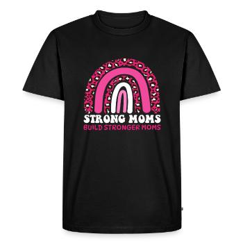 Mom Mom Support - Men's Premium Organic T-Shirt - black - Front - Nico (187cm)