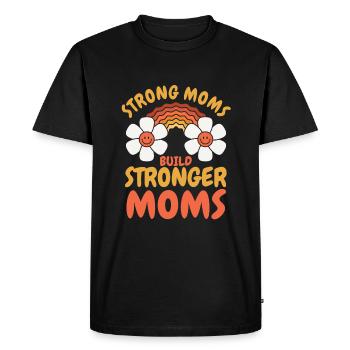 Mom Mom Support - Men's Premium Organic T-Shirt - black - Front - Nico (187cm)