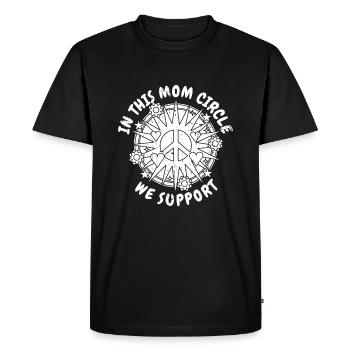 Mom Mom Support - Men's Premium Organic T-Shirt - black - Front - Nico (187cm)