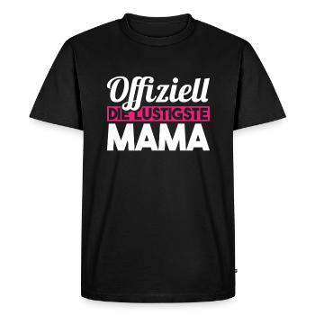 Mama Mutter Funniest Mom - Men's Premium Organic T-Shirt - black - Front - Nico (187cm)