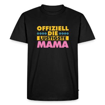 Mama Mutter Funniest Mom - Men's Premium Organic T-Shirt - black - Front - Nico (187cm)