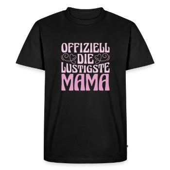 Mama Mutter Funniest Mom - Men's Premium Organic T-Shirt - black - Front - Nico (187cm)