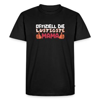Mama Mutter Funniest Mom - Men's Premium Organic T-Shirt - black - Front - Nico (187cm)