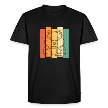 Wolf - Men's Premium Organic T-Shirt - black - Front - Nico (187cm)