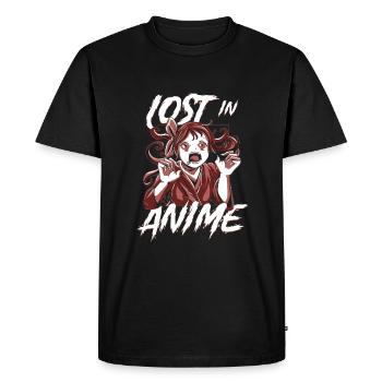 Anime Manga Anime Fille - T-shirt Premium bio Homme - noir - Devant - Nico (187cm)