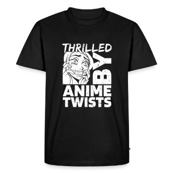 Anime Manga Anime Fille - T-shirt Premium bio Homme - noir - Devant - Nico (187cm)