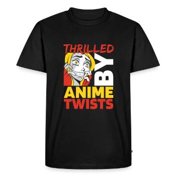 Anime Manga Anime Fille - T-shirt Premium bio Homme - noir - Devant - Nico (187cm)