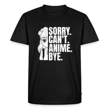 Anime Manga Anime Fille - T-shirt Premium bio Homme - noir - Devant - Nico (187cm)
