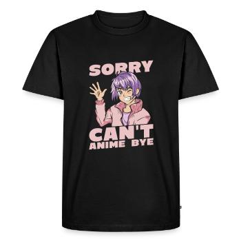 Anime Manga Anime Fille - T-shirt Premium bio Homme - noir - Devant - Nico (187cm)