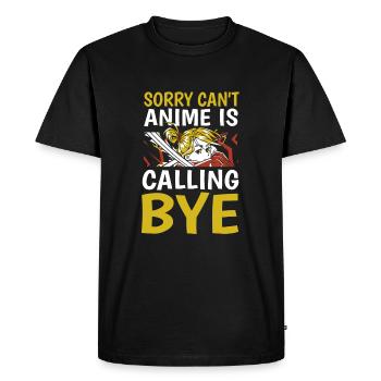 Anime Manga Anime Fille - T-shirt Premium bio Homme - noir - Devant - Nico (187cm)
