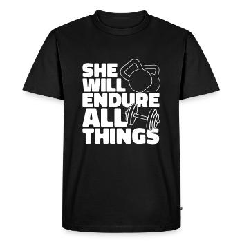 Weightlifting Weightlifter Sweat - Men's Premium Organic T-Shirt - black - Front - Nico (187cm)
