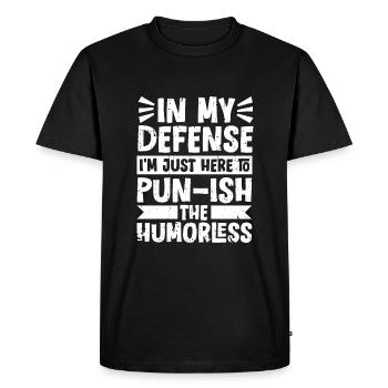 Black Humor Funny Funny Pun - Men's Premium Organic T-Shirt - black - Front - Nico (187cm)