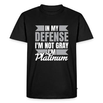 Pension de retraité Drôle de personnes âgées pour ma défense - T-shirt Premium bio Homme - noir - Devant - Nico (187cm)