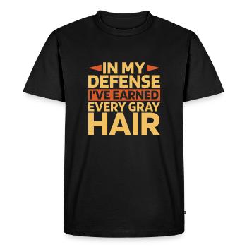 Pension de retraité Drôle de personnes âgées pour ma défense - T-shirt Premium bio Homme - noir - Devant - Nico (187cm)