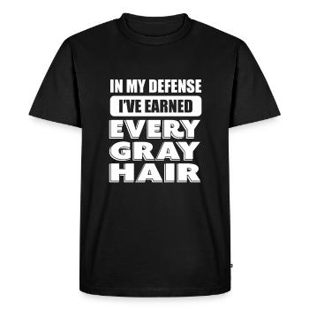 Pension de retraité Drôle Drôle Personnes âgées - T-shirt Premium bio Homme - noir - Devant - Nico (187cm)