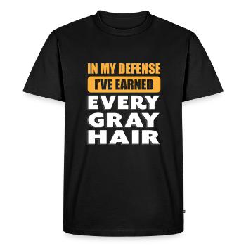 Pension de retraité Drôles de personnes âgées pour ma défense - T-shirt Premium bio Homme - noir - Devant - Nico (187cm)