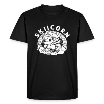 Ski Après-Ski Unicorn Skiicorn - T-shirt Premium bio Homme - noir - Devant - Nico (187cm)