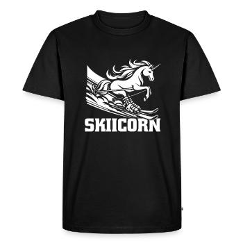 Ski Après-Ski Unicorn Skiicorn - T-shirt Premium bio Homme - noir - Devant - Nico (187cm)