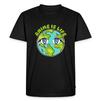 Anime Manga Vie Terre - T-shirt Premium bio Homme - noir - Devant - Nico (187cm)