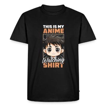 Manga d’anime - T-shirt Premium bio Homme - noir - Devant - Nico (187cm)
