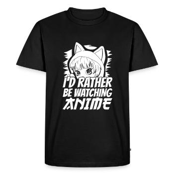 Manga d’anime - T-shirt Premium bio Homme - noir - Devant - Nico (187cm)