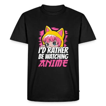 Manga d’anime - T-shirt Premium bio Homme - noir - Devant - Nico (187cm)