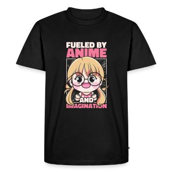 Manga d’anime - T-shirt Premium bio Homme - noir - Devant - Nico (187cm)