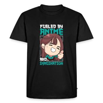 Manga d’anime - T-shirt Premium bio Homme - noir - Devant - Nico (187cm)