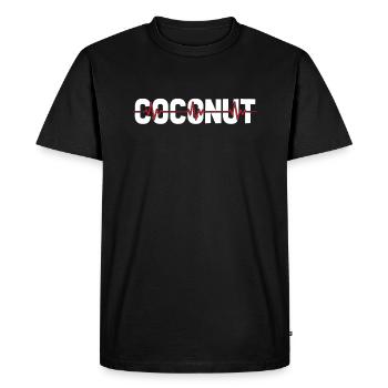Coconut Coconut ECG Heartbeat - T-shirt Premium bio Homme - noir - Devant - Nico (187cm)