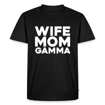 Sorority Soroitas Gamma Mama - Men's Premium Organic T-Shirt - black - Front - Nico (187cm)