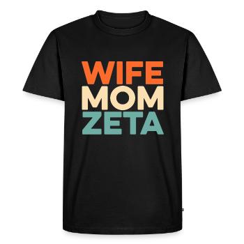 Schwesternschaft Soroitas Zeta Mama Sorority Mom - Men's Premium Organic T-Shirt - black - Front - Nico (187cm)