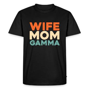 Sorority Soroitas Gamma Mama - Men's Premium Organic T-Shirt - black - Front - Nico (187cm)
