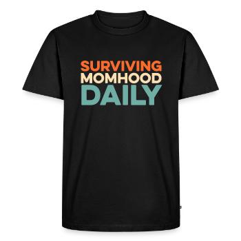 Maman Maman - T-shirt Premium bio Homme - noir - Devant - Nico (187cm)