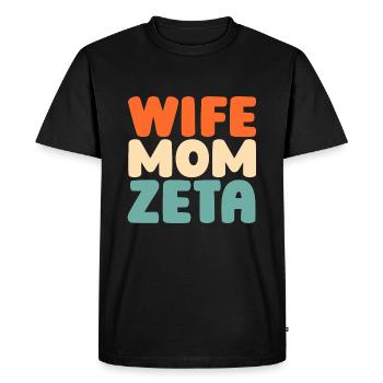 Schwesternschaft Soroitas Zeta Mama Sorority Mom - Men's Premium Organic T-Shirt - black - Front - Nico (187cm)