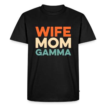 Sorority Soroitas Gamma Mama - Men's Premium Organic T-Shirt - black - Front - Nico (187cm)