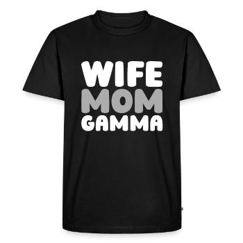Sorority Soroitas Gamma Mama - Men's Premium Organic T-Shirt - black - Front - Nico (187cm)