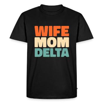 Soroitas Delta Mama Sorority - Men's Premium Organic T-Shirt - black - Front - Nico (187cm)