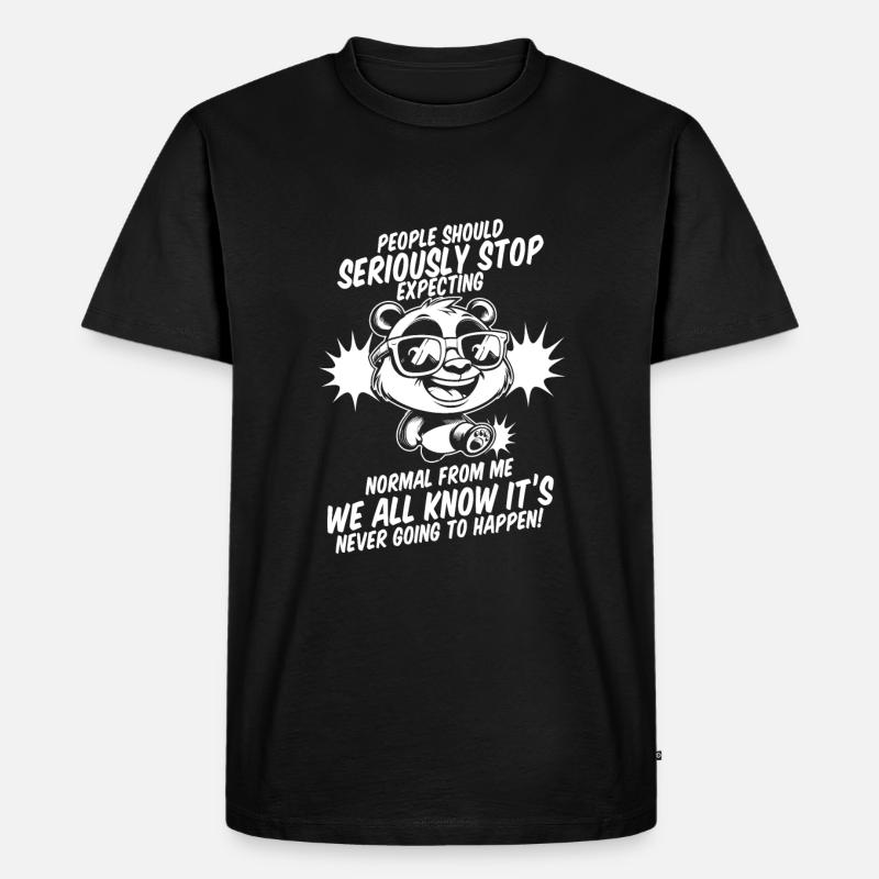 Panda géant Panda Ours - T-shirt Premium bio Homme - noir